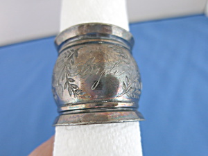 Antique Sterling Silver Napkin Ring Monogrammed Lyle