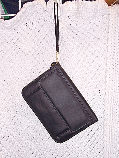 Vintage Nos Black Hand Bag Purse