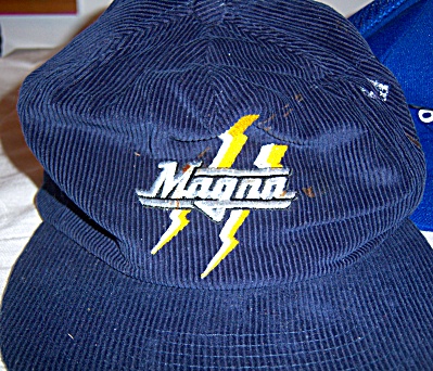 Vintage Magna Cigarettes Corduroy Hat Cap Navy Osfa