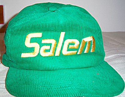 Vintage 1980's Salem Cigarettes Corduroy Green Snapback