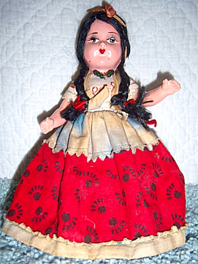 Vintage 9 Inch Composition Doll Joint Snow White Ethnic