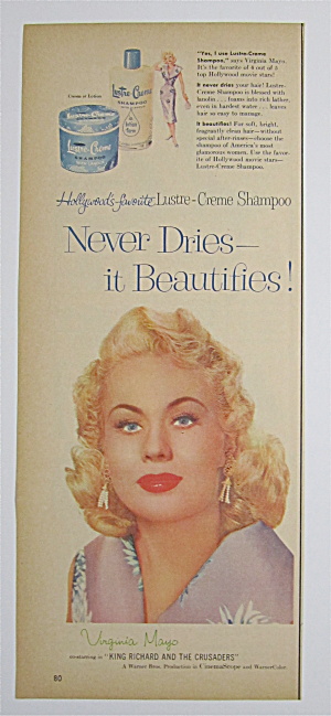 1954 Lustre Creme Shampoo With Virginia Mayo