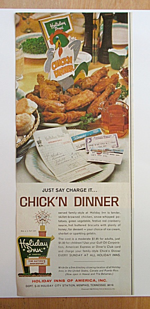 1966 Holiday Inn With Chicken Dinner