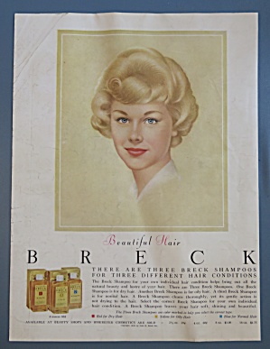 1961 Breck Shampoo With Lovely Breck Woman