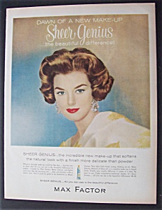 1960 Max Factor Sheer Genius Make - Up