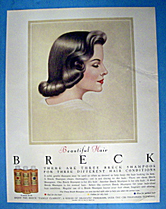 Vintage Ad: 1961 Breck Shampoo W/ Breck Woman
