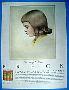 Vintage Ad: 1957 Breck Shampoo W/ Little Breck Child
