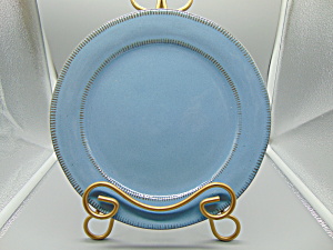 Laura Gates Terracotta Blue W/brown Trim Salad Plate(S)