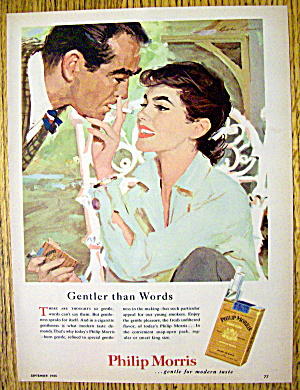 1955 Philip Morris Cigarettes with Woman & Man (Image1)