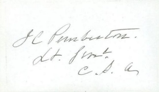 Autograph, General John C. Pemberton
